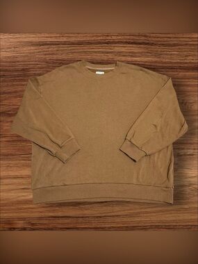 American Eagle Brown Oversized Ahh-mazingly Soft Crewneck Sweatshirt  Size Med